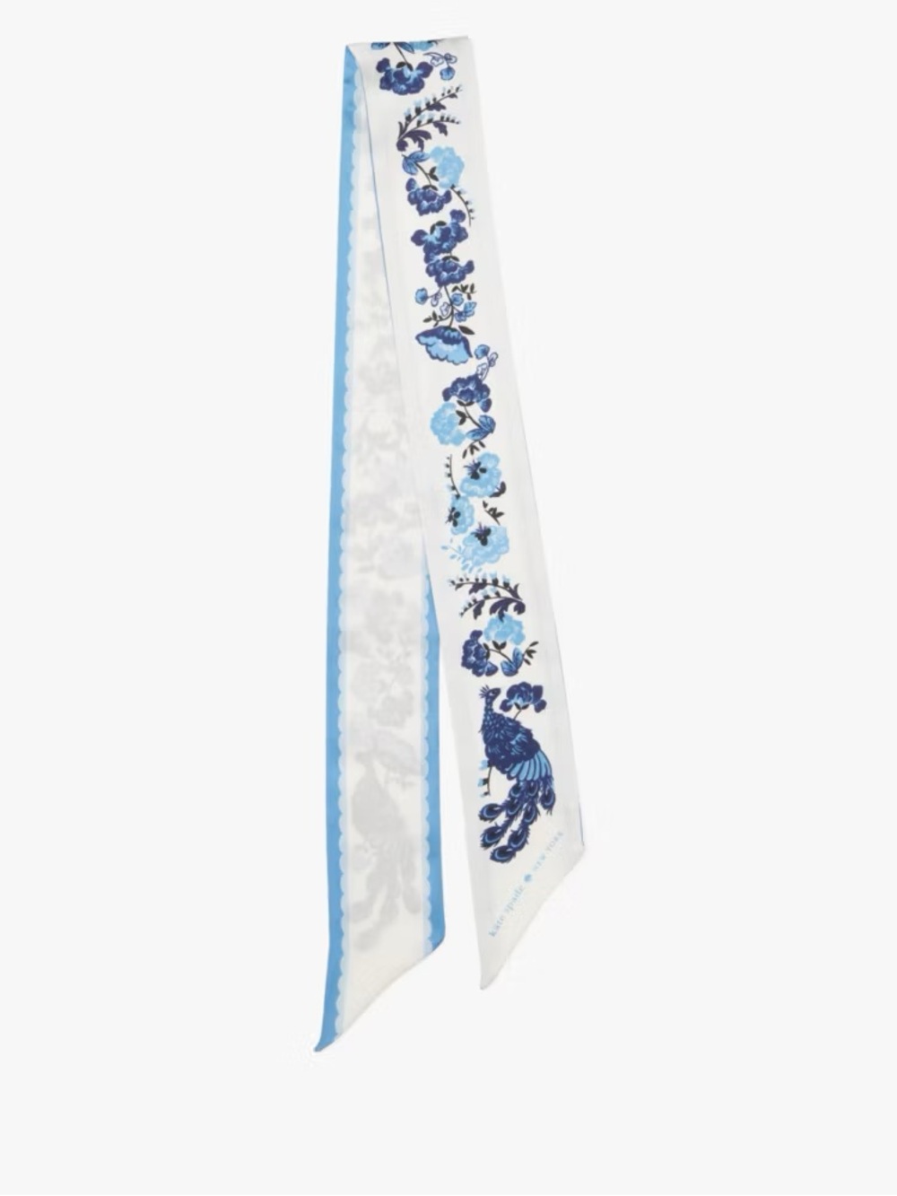 Kate Spade Perfect Plume Peacock Skinny Scarf